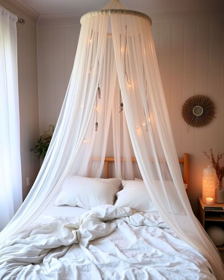 diy bed canopy for indie room