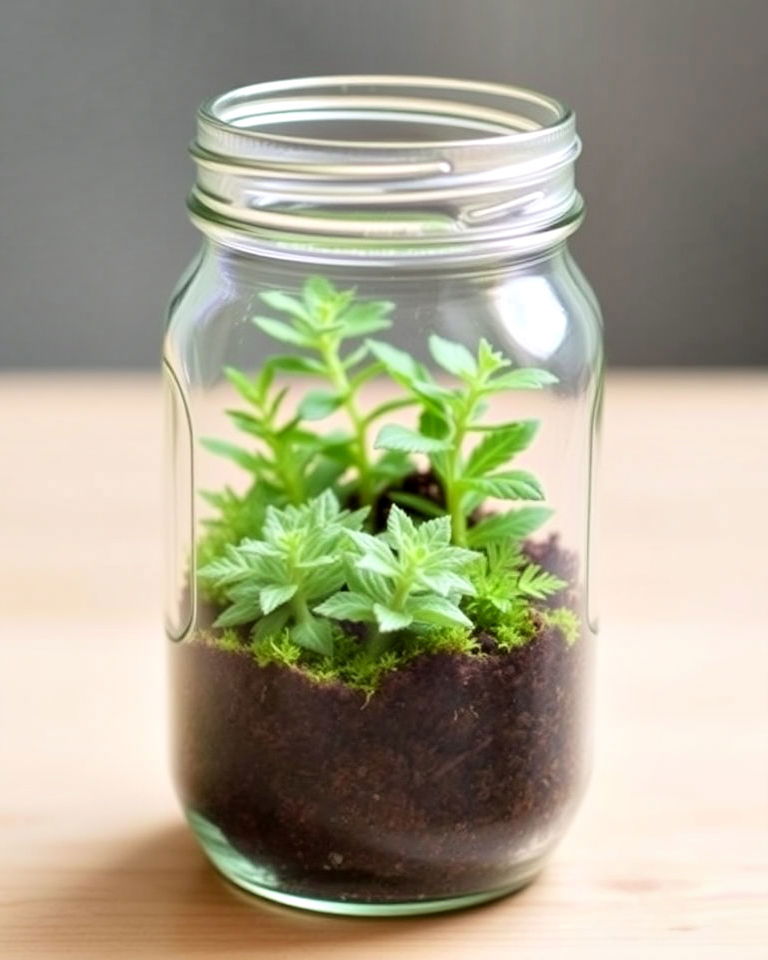 diy friendly mason jar terrarium