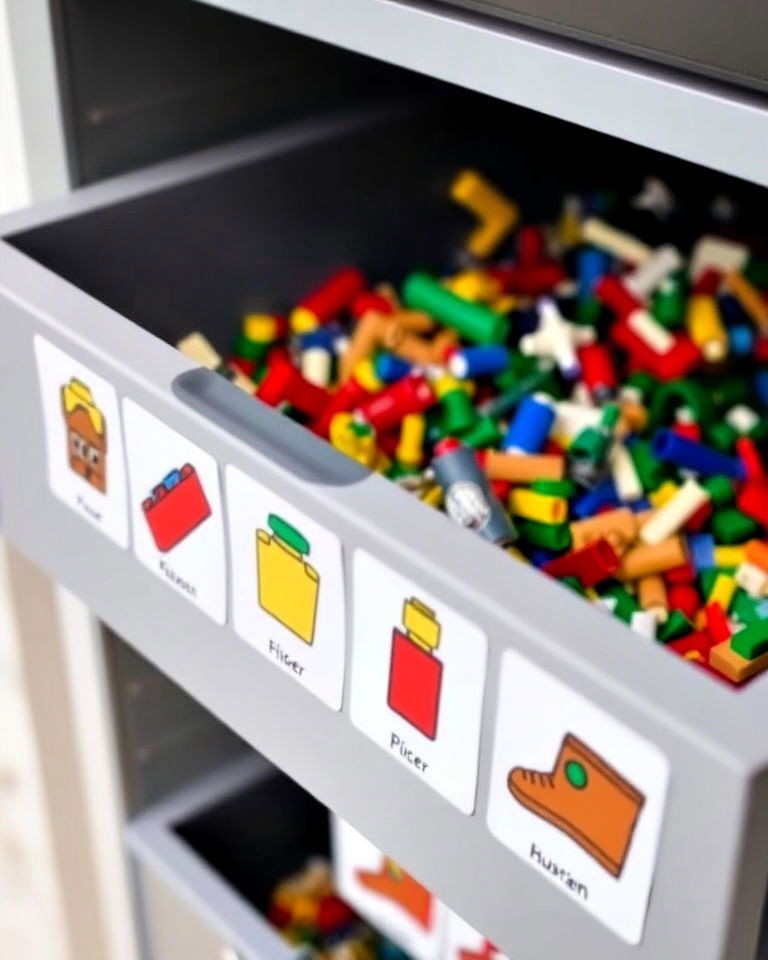 diy storage labels for lego