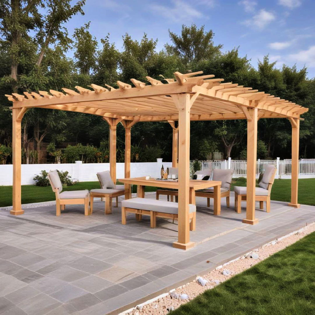 double pergola for larger patio