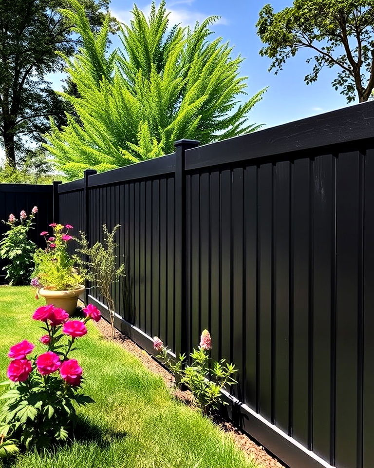 dramatic jet black fence