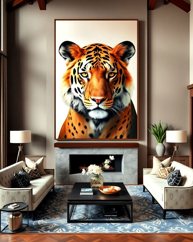 dramatic oversized animal portrait
