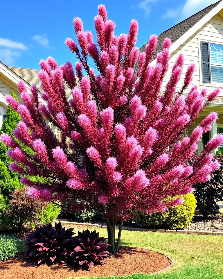 dramatic smoke tree for front yard