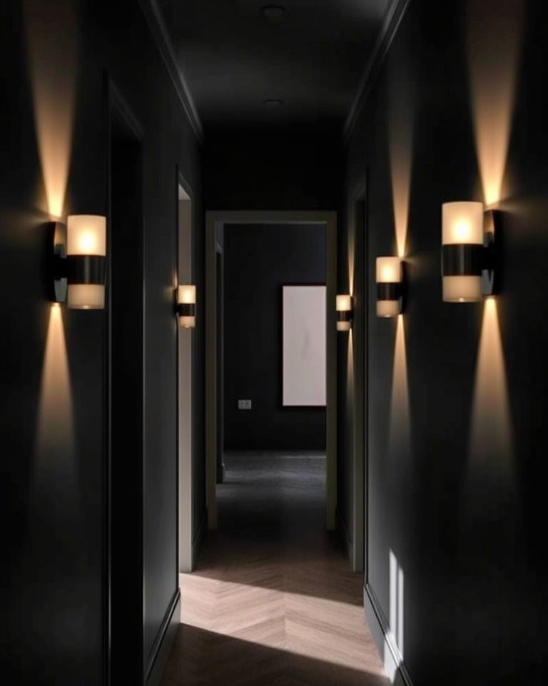 dramatic wall sconces for hallway