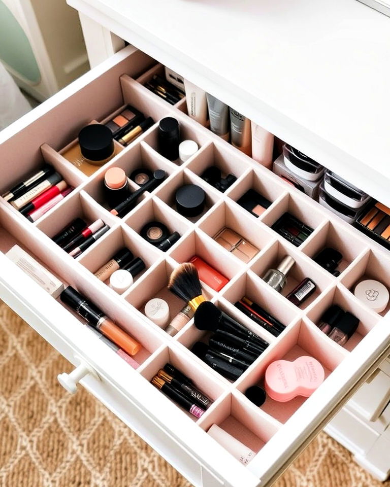 drawer dividers vanity organization