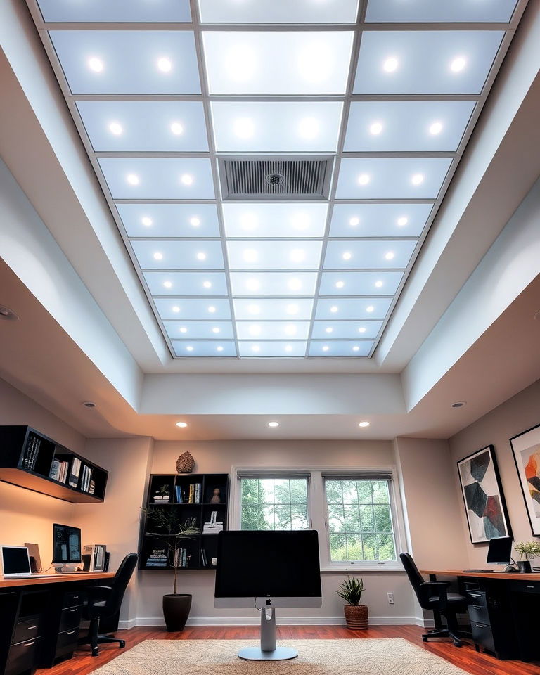 drop ceiling led grid lighting