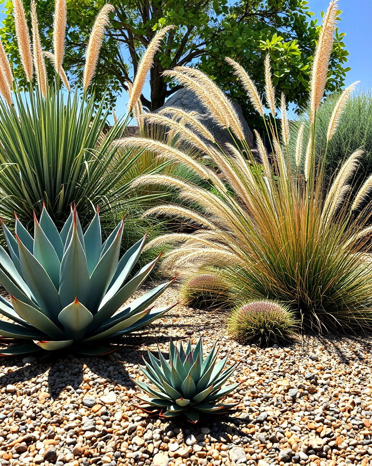 drought tolerant gravel landscape