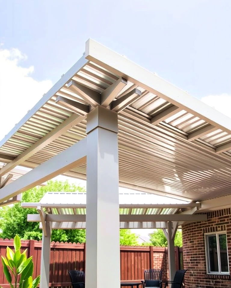 durable corrugated metal pergola roof