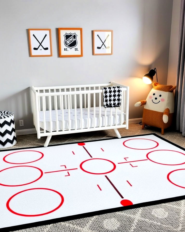 durable hockey rink inspired playmat