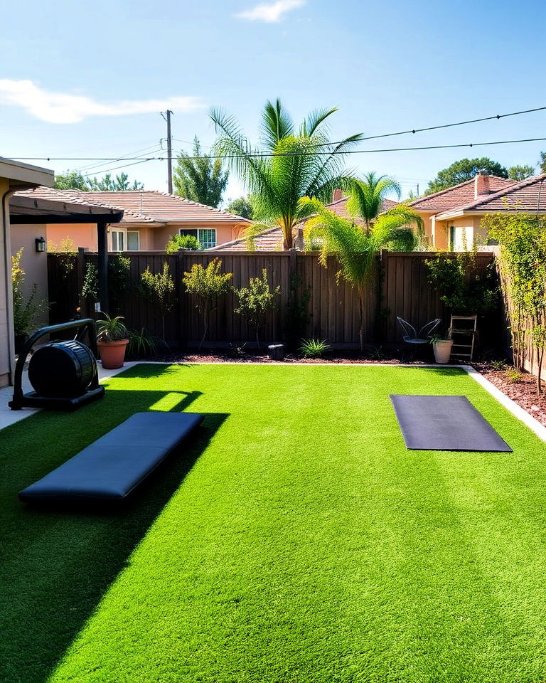 durable turf and outdoor gym spaces