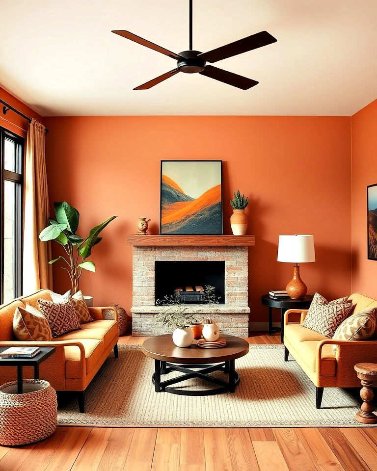 earthy tones living room design