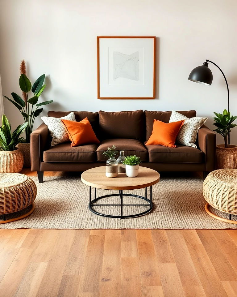 earthy tones living room