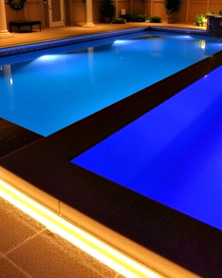 easy to install led strip lights under pool coping