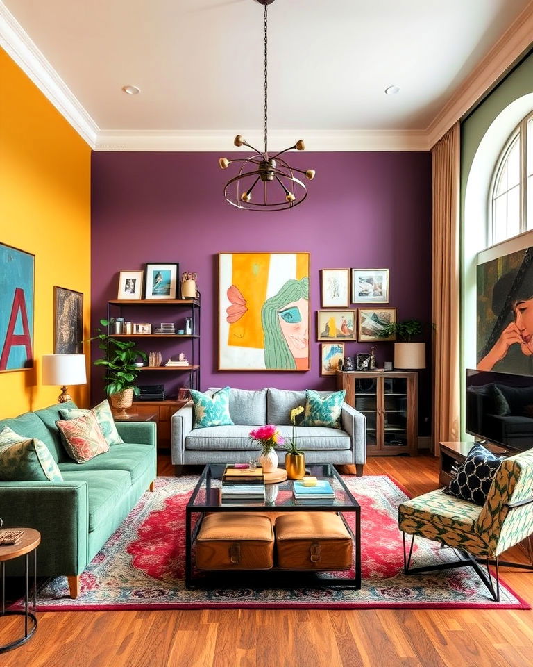 eclectic mix living room