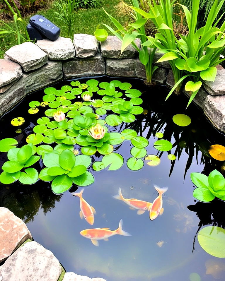 eco friendly floating plants pond landscaping