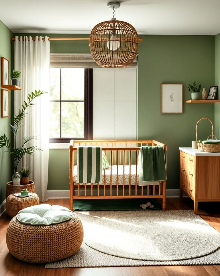 eco friendly green decor nursery