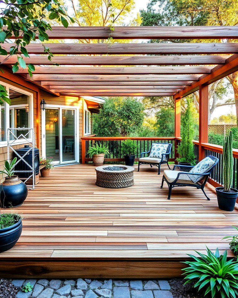 eco friendly ground level deck