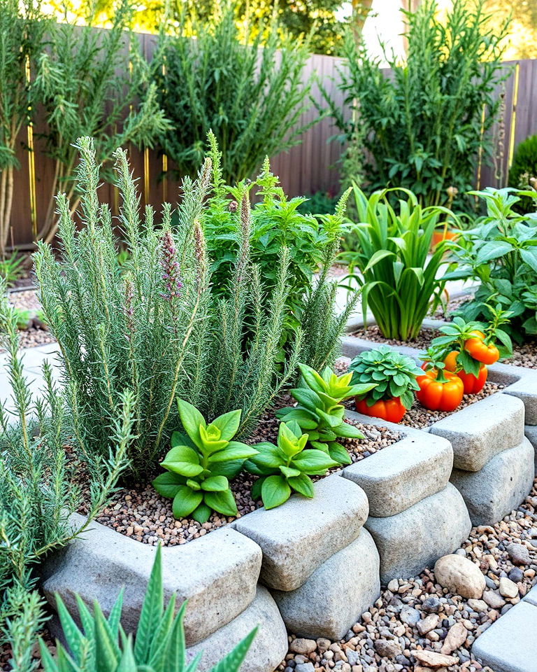 edible xeriscape garden