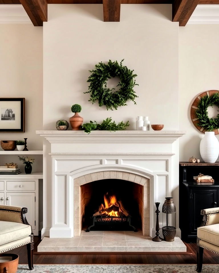 elegance arched fireplace opening