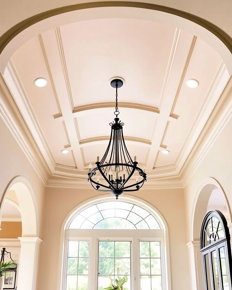 elegance arched tray ceiling for entryways