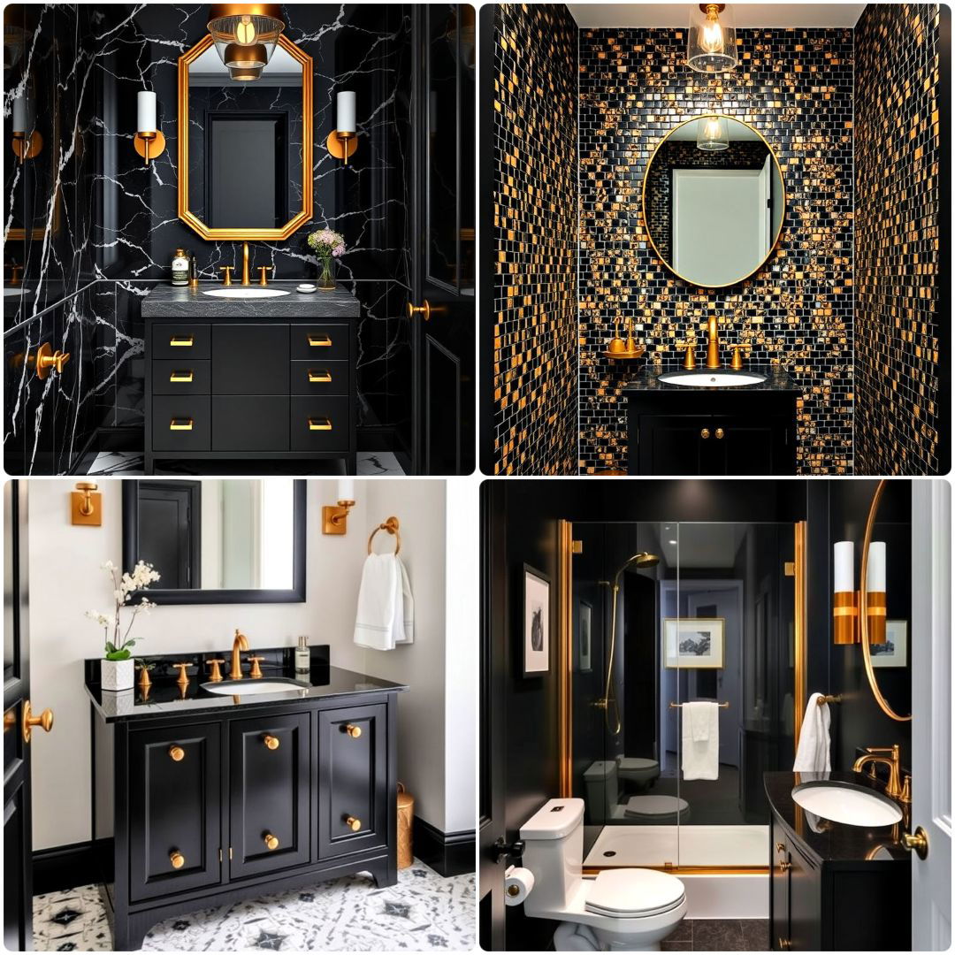 Discover 20 Black and Gold Powder Room Ideas Today
