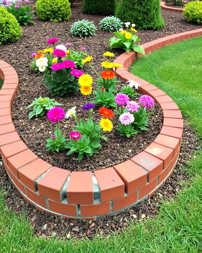 elegant brick water fountain surround