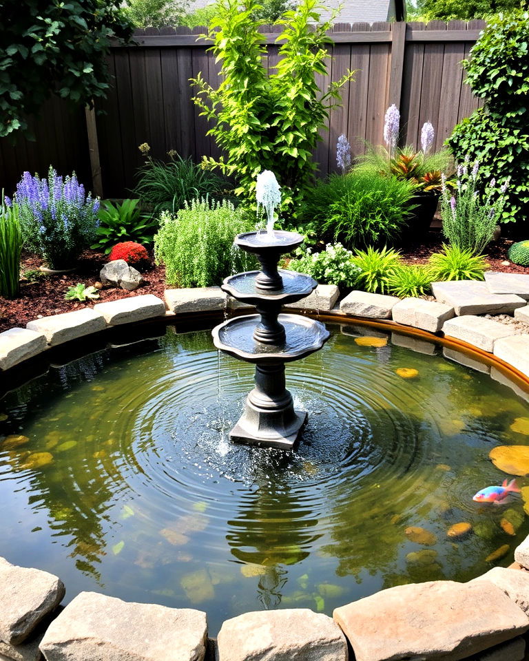 elegant small pond fountain