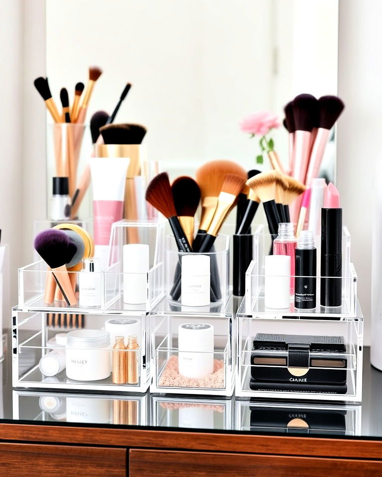 employ clear acrylic organizers