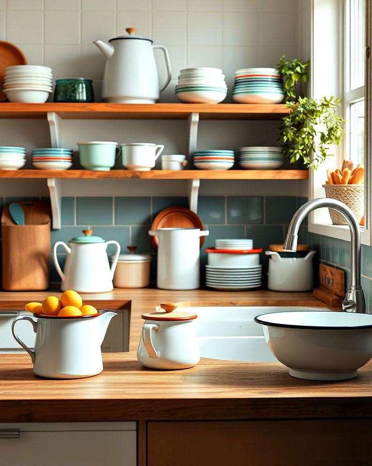 enamelware accents