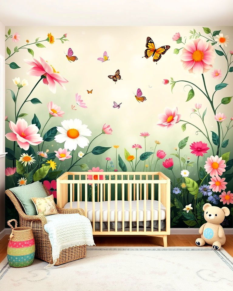 enchanted garden mural nursery