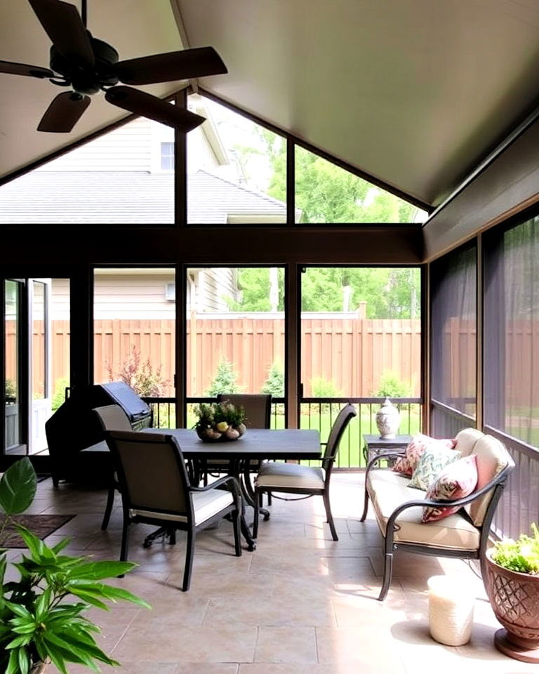 enclosed screened patio extension