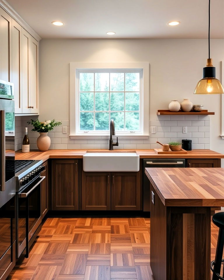 end grain wood countertop