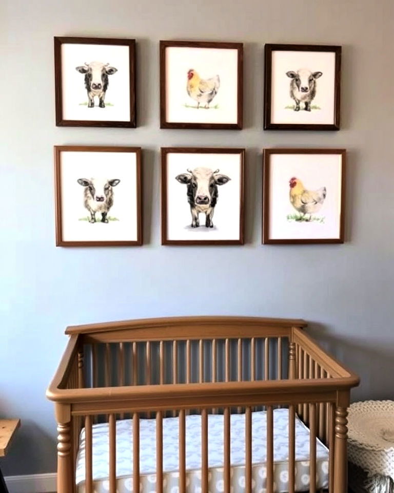 farm animal artwork for nursery
