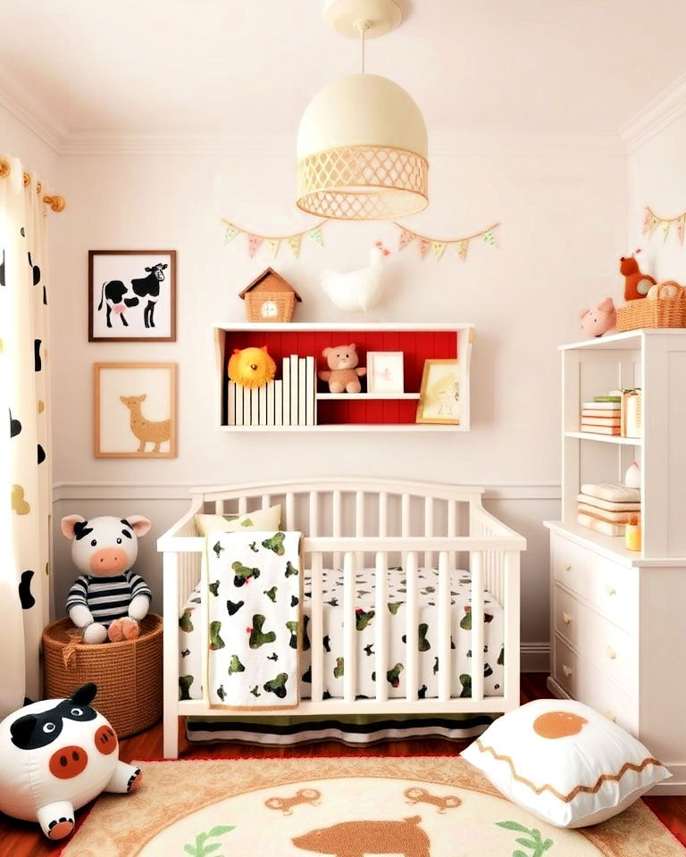 farm animal themed baby room