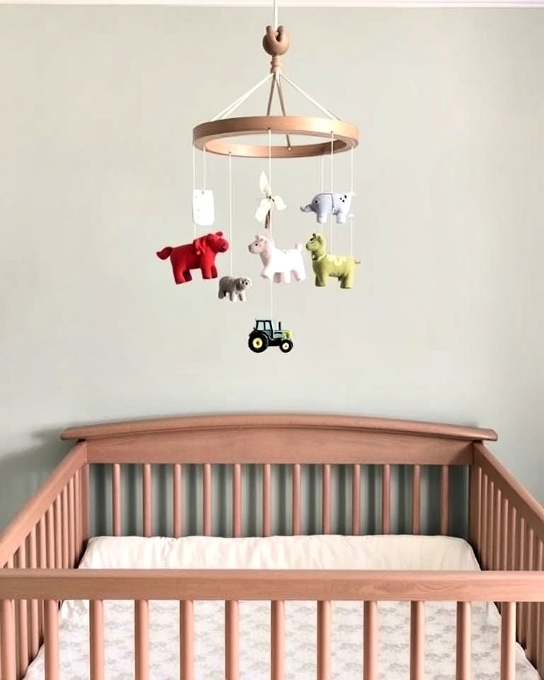 farm inspired mobile for nursery