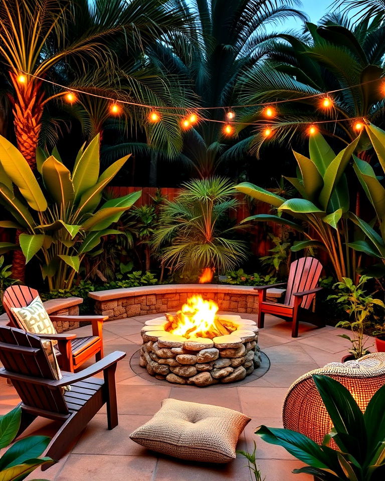 fire pits with a tropical twist