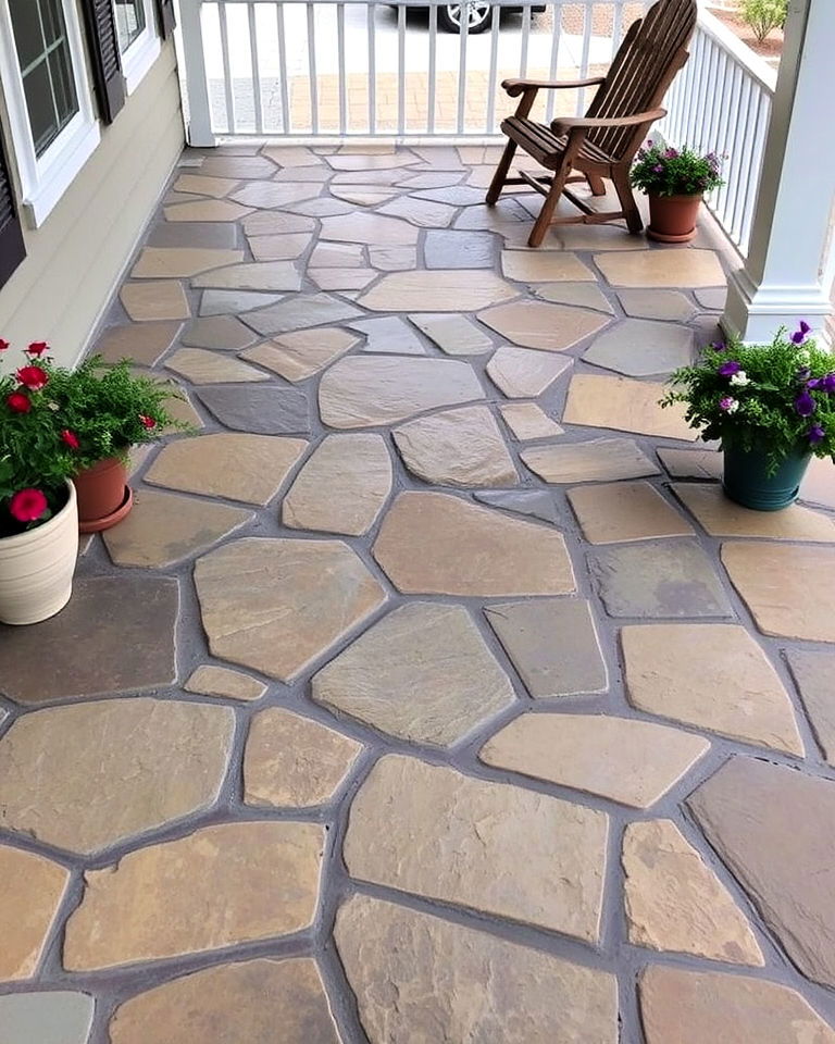flagstone porch flooring