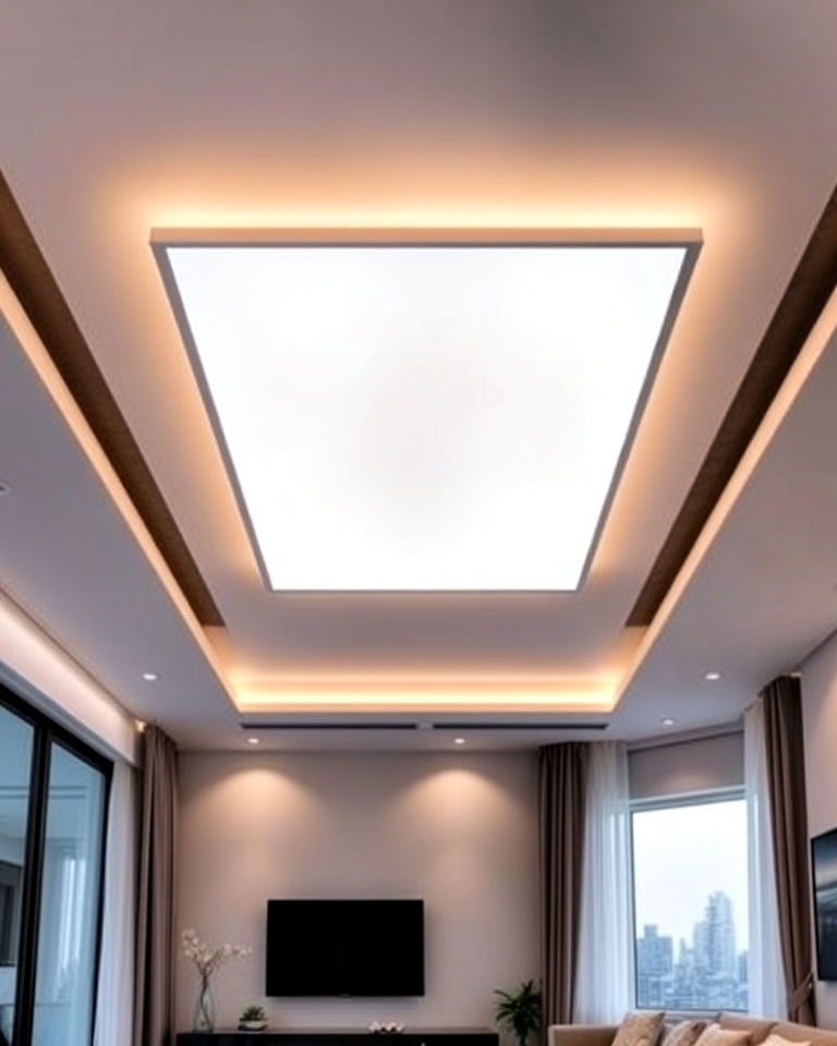 floating ceiling light panels design