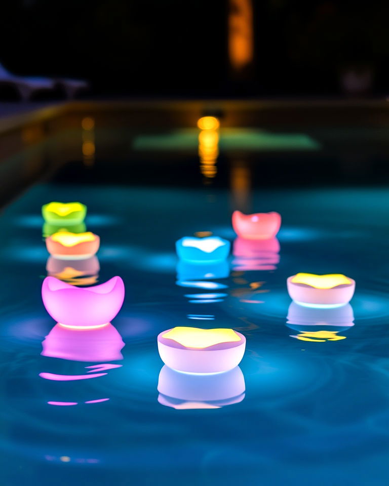 floating led pool lights for ambient glow
