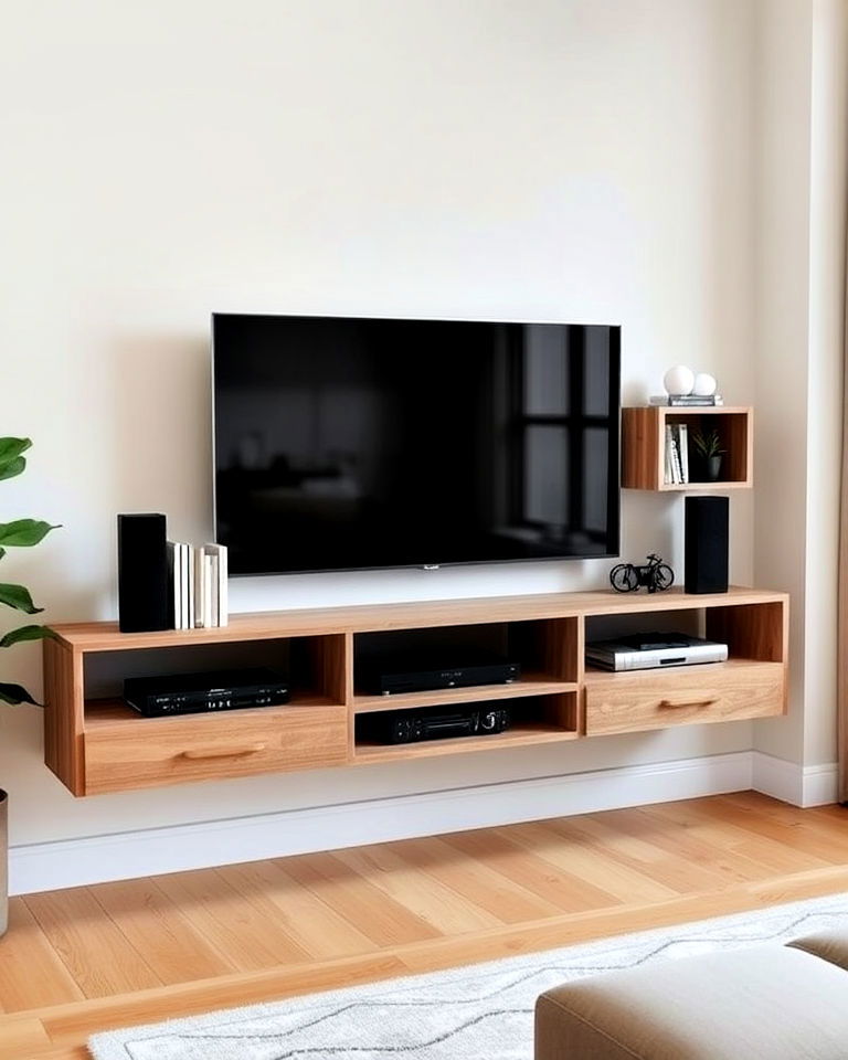 floating tv stand for small living room