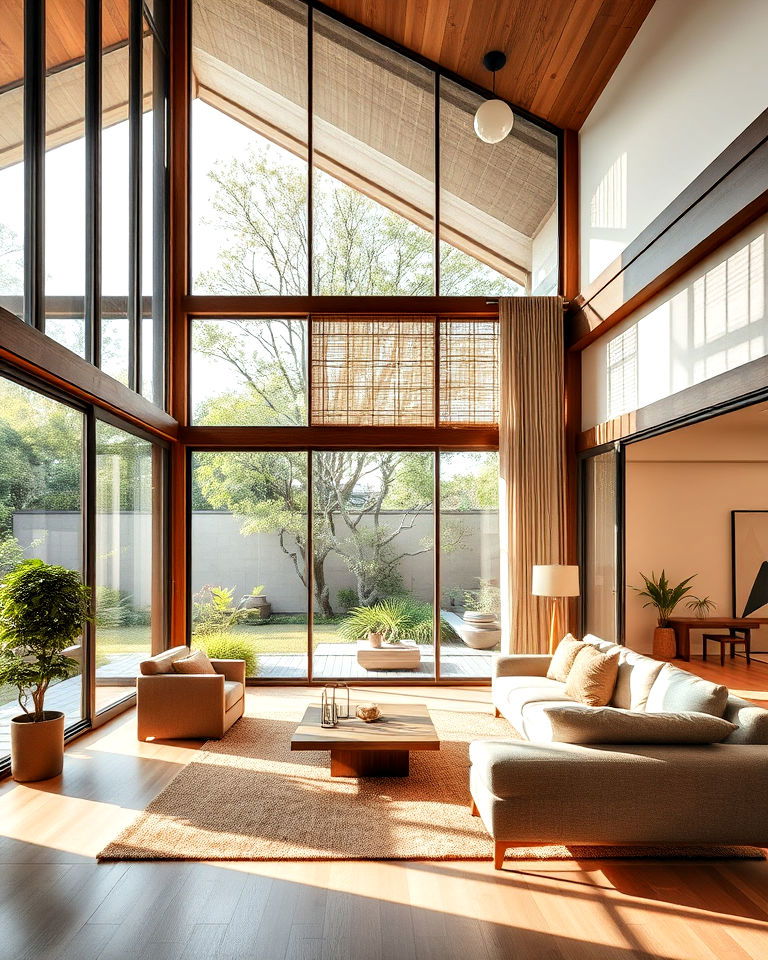 floor to ceiling windows for natural light