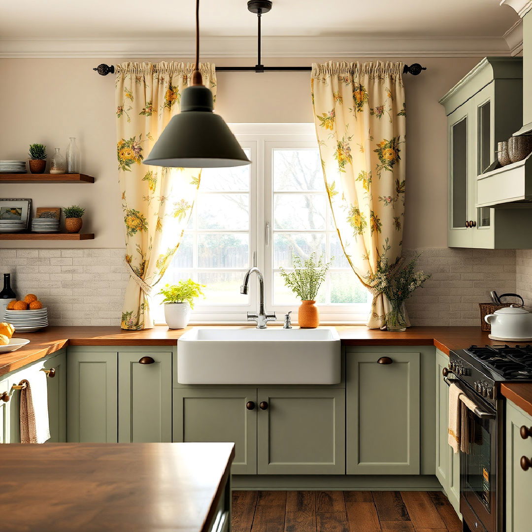 floral curtains for a soft touch