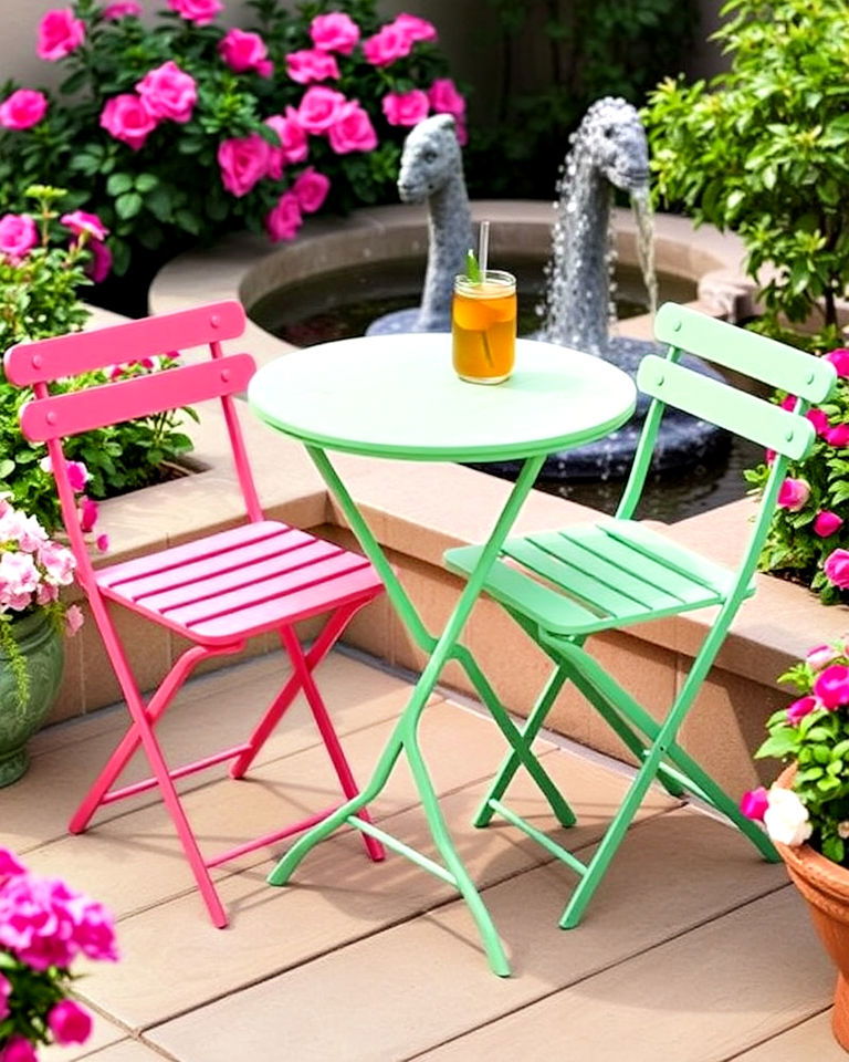 foldable bistro set for garden