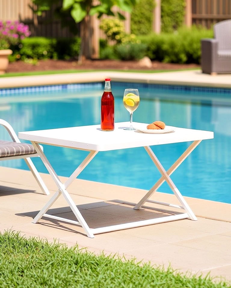 foldable poolside tables