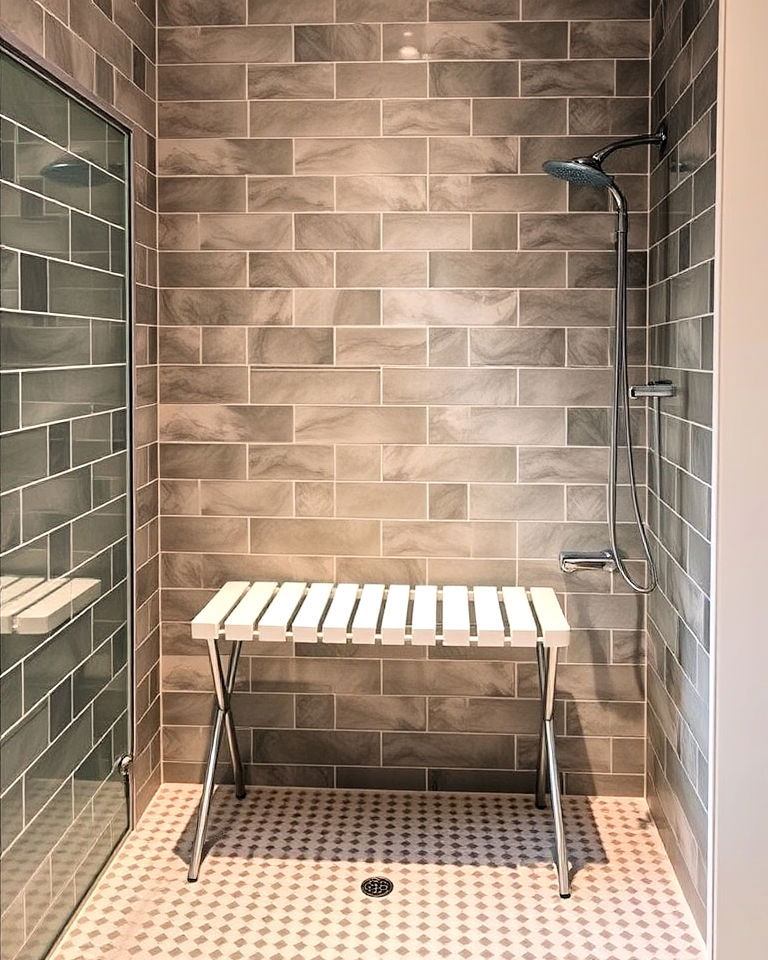 foldable shower bench