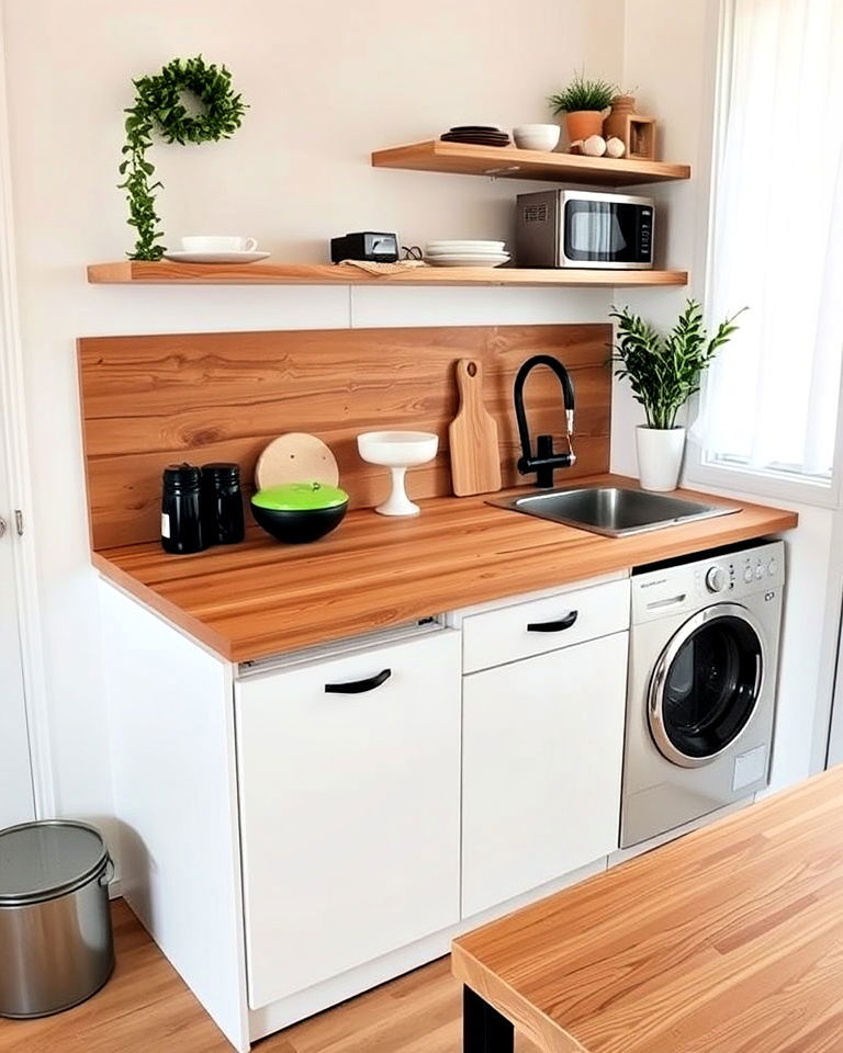 folding or hinged wood countertop