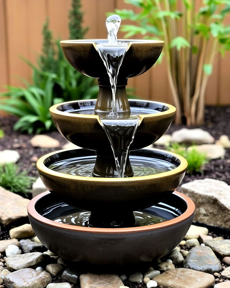 fountain bowl waterfall for backyard