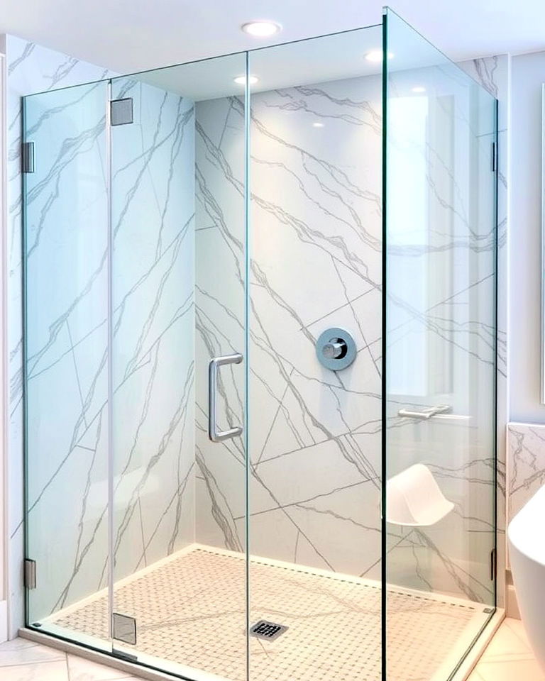 frameless glass shower doors for a sleek look