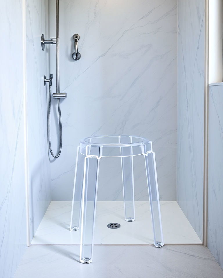 freestanding acrylic stool
