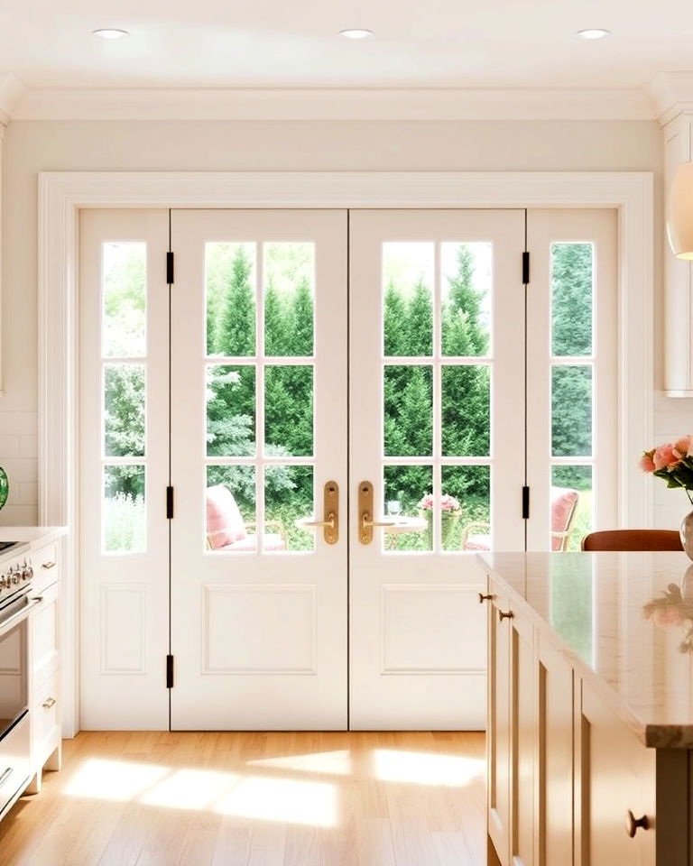 french door to bring elegance to a kitchen